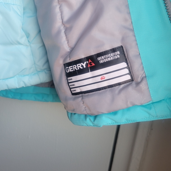 Aqua and Gray Kids Jacket - Picture 8 of 13